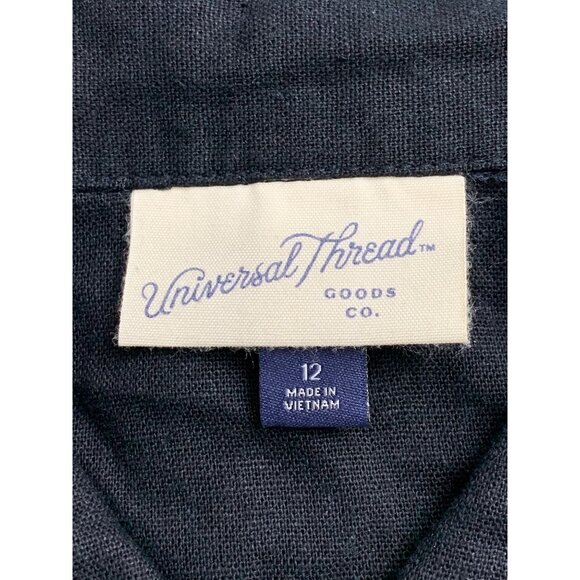 Universal Thread Womens Sleeveless Black Button-Down Jumpsuit With Pockets - Picture 11 of 12